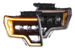 Morimoto XB LED Headlights: Ford F150 (09-14) (Pair / ASM Amber DRL) LF506-A-ASM
