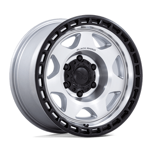 Black Rhino BR018 VOYAGER 6X135 17x8.5 +0 SILVER MACHINED FACE W/ MATTE BLACK LIP