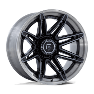 Fuel 1PC FC401 BRAWL 8X165.1 22x10 -18 GLOSS BLACK WITH BRUSHED GRAY TINT FACE & LIP