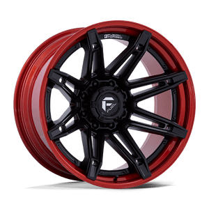 Fuel 1PC FC401 BRAWL 8X170 22x10 -18 MATTE BLACK WITH CANDY RED LIP