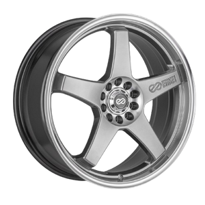 Enkei EV5 5x100/114.3 17x7+38 Hyper Black w/ Machined Lip