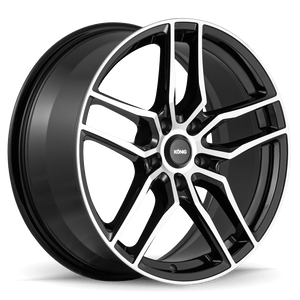 Konig Intention 5x114.3 17x8+45 Gloss Black / Machine Face