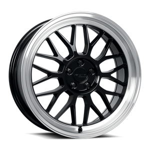 KATANA RACING KR06 5x108 18x8 +40 Glossy Black Machined Lip