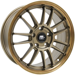 MST Wheels MT45 5X100 18x8.5 +38 Matte Bronze w/Bronze Machined Lip