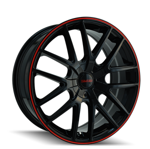 TOUREN TR60 3260 5x115/5x120 20x8.5 +20 GLOSS BLACK WITH RED RING