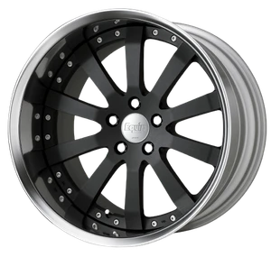 Work Equip E10 24x10+25 Black Anodized Wheel — Front Face