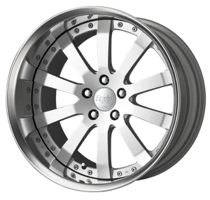 Work Equip E10 24x10+37 Feinheit Silver 2 Wheel — Front Face