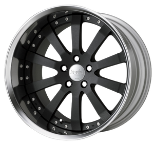 Work Equip E10 24x10+7 Black Anodized Wheel — Front Face