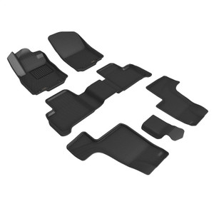 3D MAXpider 20132018 Mercedes-Benz GLS-Class/GL-Class Kagu 1st & 2nd & 3rd Row Floormats - Black - L1MB03901509 Photo - Primary