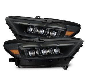 AlphaRex 15-17 Ford Mustang NOVA LED Proj Headlights Alpha Black w/Activ Light/Seq Signal/Switch DRL - 880261 Photo - Primary