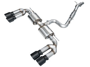 AWE 22-24 Audi 8Y S3 Touring Edition Exhaust - Diamond Black Tips - 3015-43897 Photo - Primary