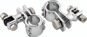 Bikers Choice Chrome Engine Guard Footpeg Mount for 1 1/4 Inch Tube. Uses Male Pegs - 489956 Photo - Primary