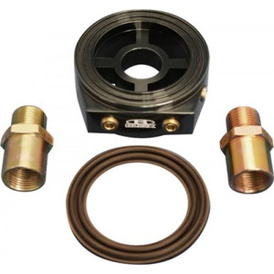 BLOX Racing Oil Filter Block Adapter Black / For Oil Pressure / Oil Temperature - BXGA-00105-BK Photo - Primary
