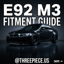 BMW E92 M3 Wheel Fitment Guide: Stock to Track to Stance Specs