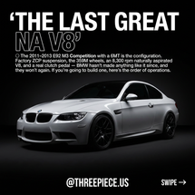 E92 M3 Competition 6MT Build Guide: S65 Mod Order