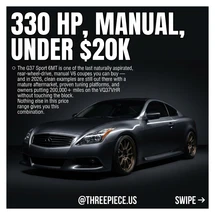 Infiniti G37 Sport 6MT Buying Guide: V36 Under $20K in 2026