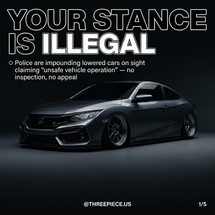 Lowered Car Crackdown: How Police Target Stance Builds as 'Unsafe'