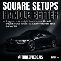 E92 335i Square vs Staggered: Why 18x9 All Around Beats Stagger