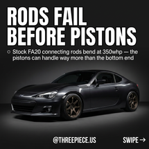 FA20 Connecting Rods: Why BRZ/FR-S Bottom End Fails at 350WHP