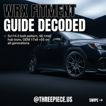 Subaru WRX Wheel Fitment Guide: Stock to Aggressive for Every Generation
