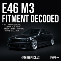 BMW E46 M3 Wheel Fitment Guide: Square vs Staggered Setups That Clear