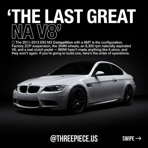 E92 M3 Competition 6MT Build Guide: S65 Mod Order