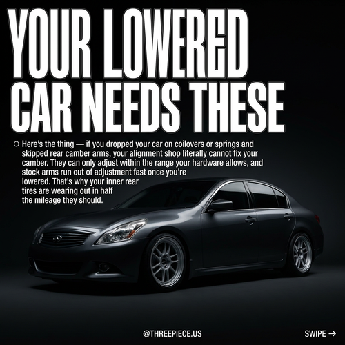 Rear Camber Arms Explained: Why Your Lowered Car Needs Them