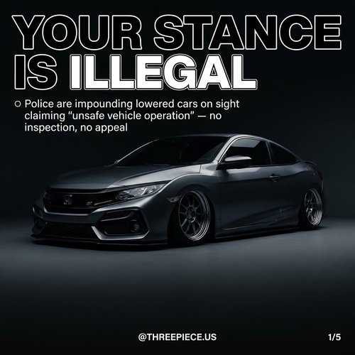 Lowered Car Crackdown: How Police Target Stance Builds as 'Unsafe'