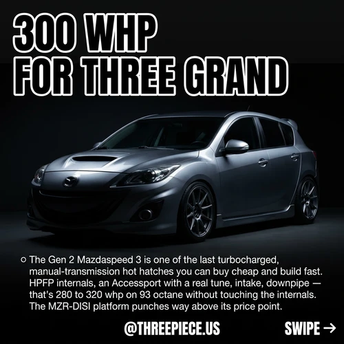 Mazdaspeed 3 Gen 2 Build Guide: MZR-DISI Mod Order