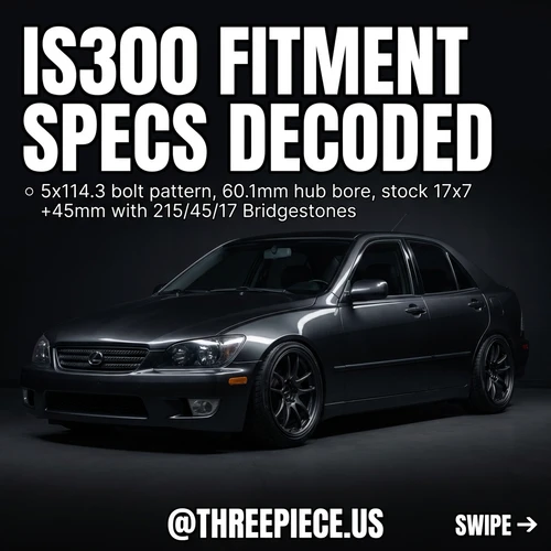 Lexus IS300 Wheel Fitment Guide: JDM Specs That Actually Work
