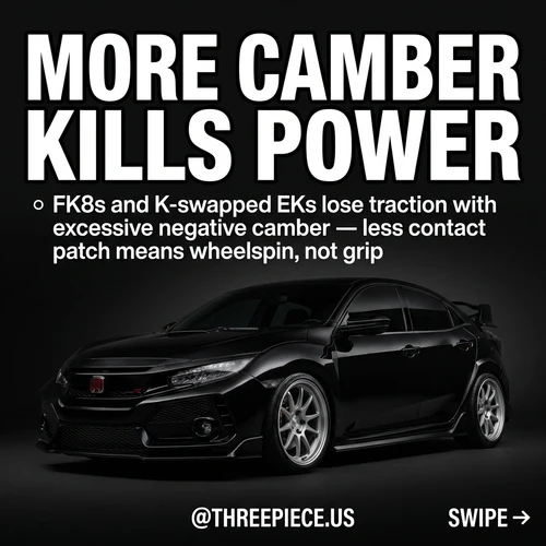 Why Excessive Camber Kills High-Power FWD Builds: FK8 & K-Swap Setup Guide