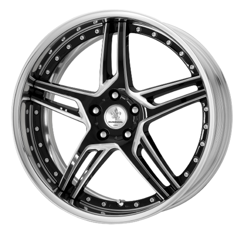 DURANDAL DD5.2 Machined Black Polished 5x114.3 18X10.5 +74MM