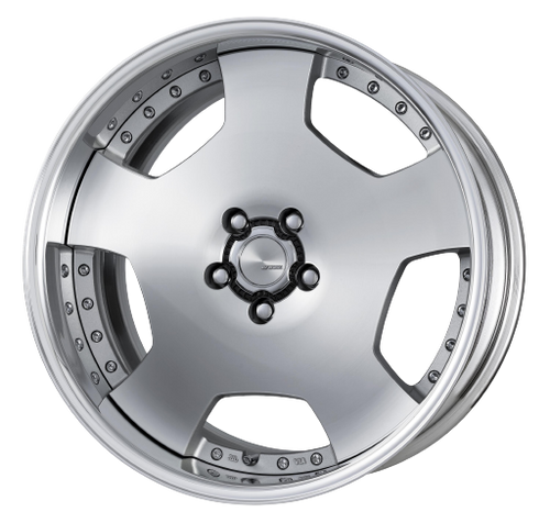 Work Lanvec Ld1 5x100 18x10.5+22 A Disk Machine Silver Polish