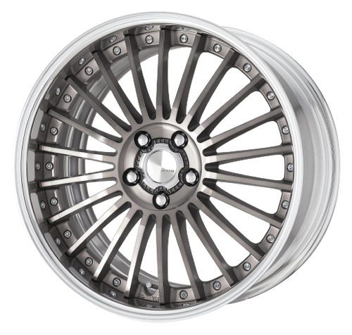 Work Lanvec Lf1 5x114.3 19x7.5+12 O Disk Trans Gray Polish