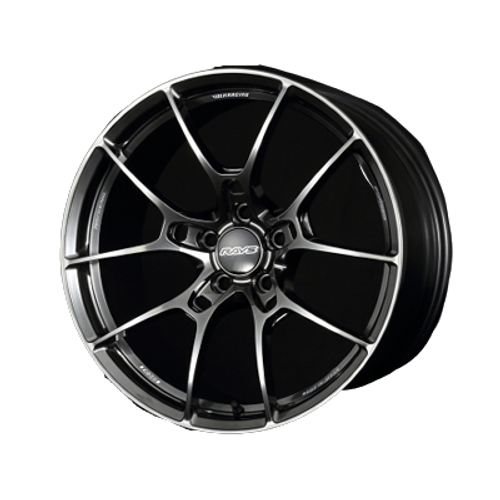 Volk Racing G025 5x114.3 18x8.0+45 Shining Black Metal / Rim Edge DC