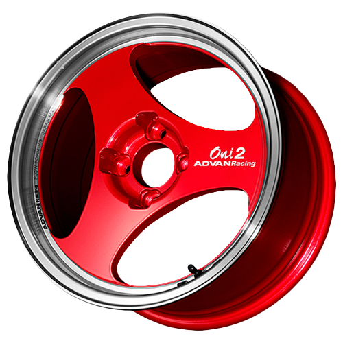 Advan Oni2 4x100 15x6.5+35 Machining & Racing Candy Red