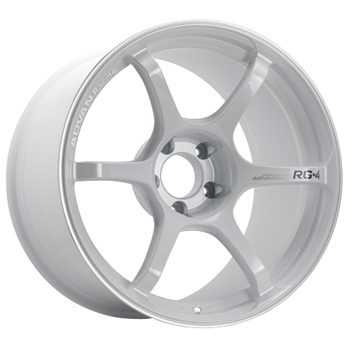 Advan RG-4 5x100 18x8.0+47 Racing White Metallic & Ring