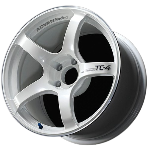 Advan TC-4 5x112 18x7.5+48 Racing White Metallic & Ring