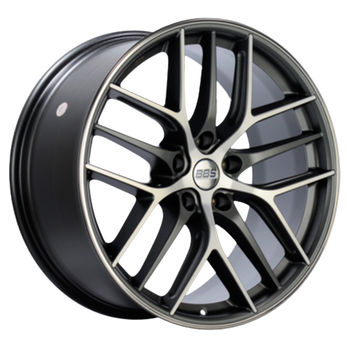 BBS CC-R 5x114.3 20x8.5+40 Graphite w/ Diamond Cut Face