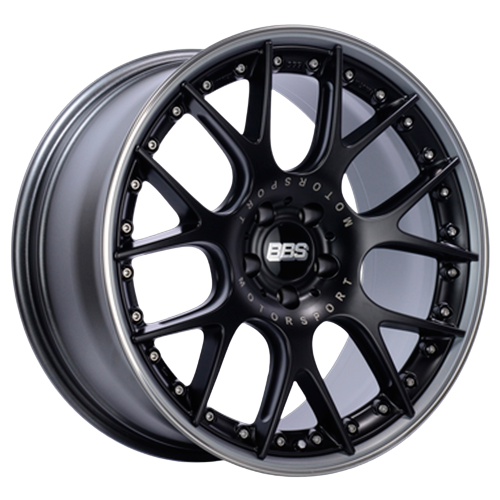 BBS CH-R II 5x112 21x9.5+33 Satin Black w/ Motorsport Etching