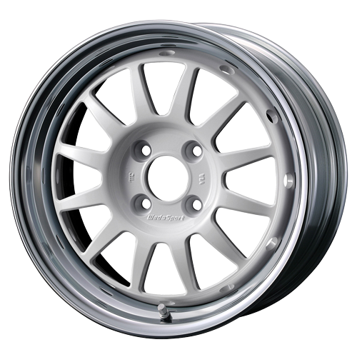 WedsSport Racing 2-Piece 4x100 15x6.5+34 White