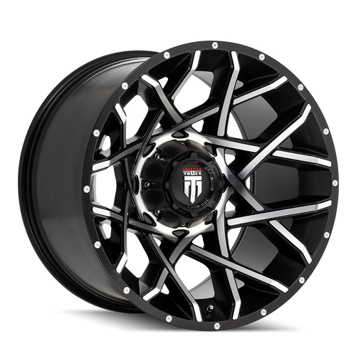 American Truxx Gridlock AT1901 8x170 17x9-12 Black/Machined