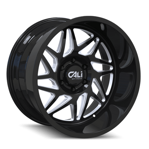 Cali Off-Road Gemini 9112 6x135 20x10-25 Gloss Black/Milled Spokes