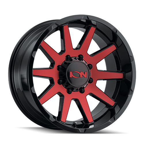 Ion Type 143 8x165.1 20x9+18 Gloss Black/Red Machined