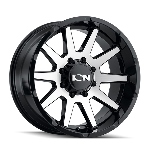 Ion Type 143 8x165.1 17x9-12 Gloss Black/Machined Face