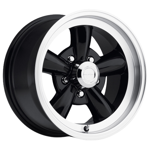 Vision American-Muscle 141H 5x120.65 15x7+6 Gloss Black Machined Lip