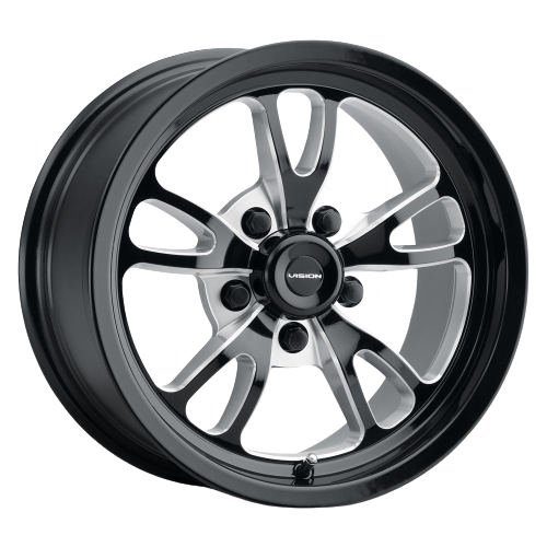 Vision American-Muscle 149 Patriot 5x4.75 15x10+0 Gloss Black Milled Spoke