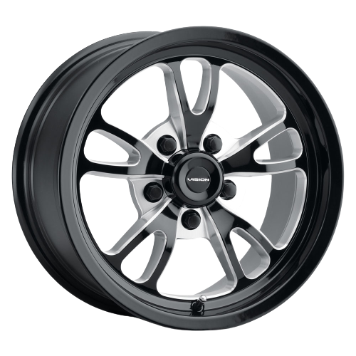 Vision American-Muscle 149 Patriot 5x4.75 15x10-25 Gloss Black Milled Spoke