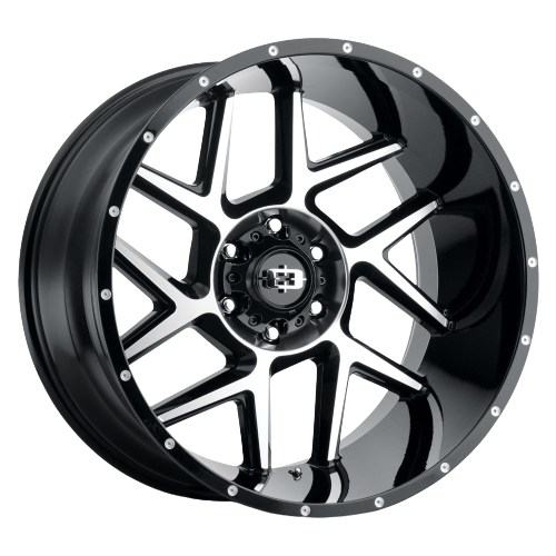 Vision Off-Road 360 Sliver 5x150 20x10-25 Gloss Black Machined Face