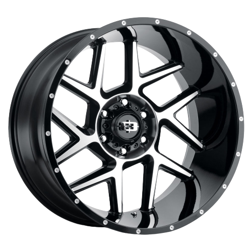 Vision Off-Road 360 Sliver 8x165.1 20x12-51 Gloss Black Machined Face